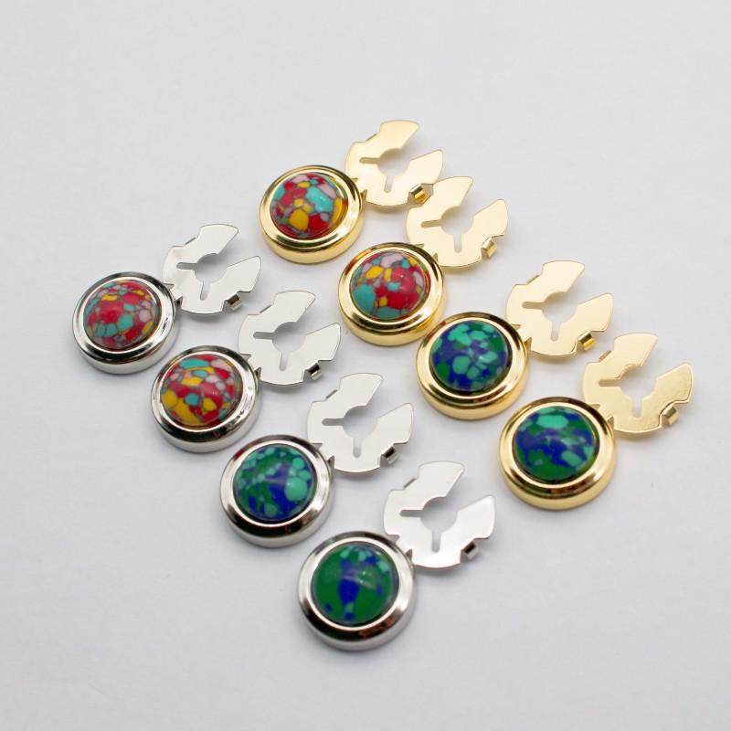 Baroque Classic Pattern Metal Cufflinks for Men's French Shirt Sleeves