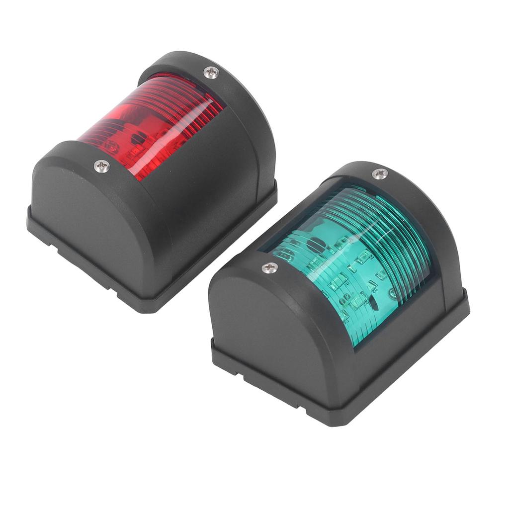 2 шт. Светодиодный навигационный огонь ПК Правый борт Зеленый Левый борт Красный Угол луча 112,5 градусов IP54 Водонепроницаемый 2 морские мили Морской лодочный огонь