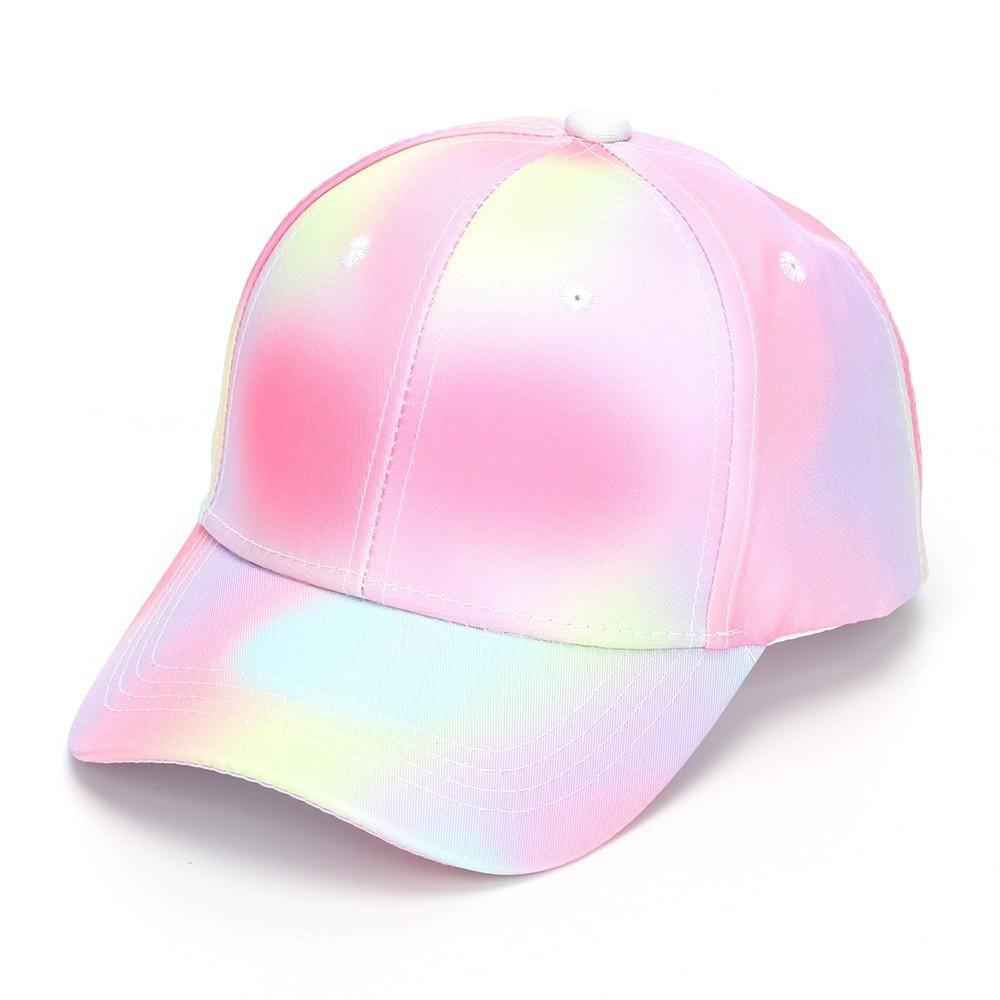 Duck Tongue Design Peaked Cap Tie-dye Print Visor Cap Kids Baseball Cap For Children Girls