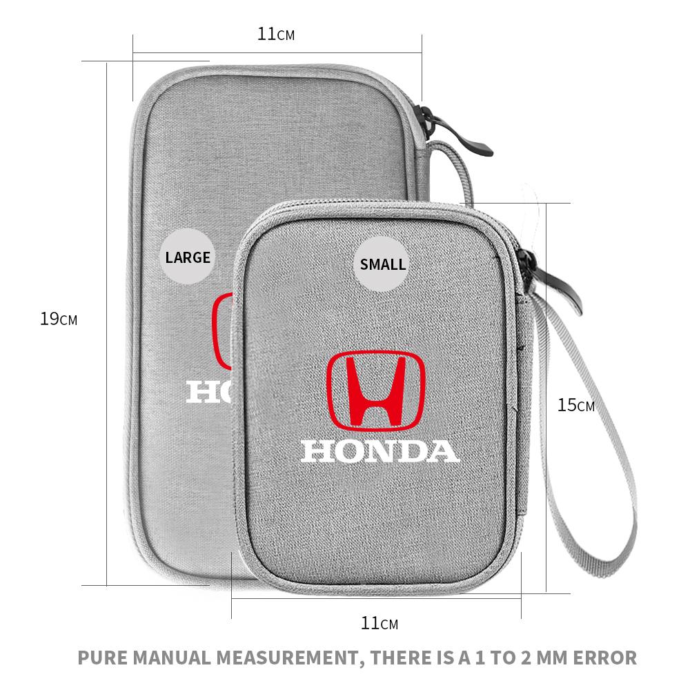 AQW1 Car Digital Supplies Storage Bag Key USB Cable Earphone Organizer Box For Honda Civic Accord Hrv Jazz CR-Z Element Insight MDX