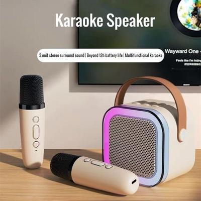 K12 Bluetooth беспроводной портативный динамик многофункциональный караоке с 1-2 микрофонами музыкальный проигрыватель караоке машина для детей и взрослых