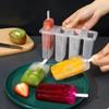 DIY Mould Ice Cream Molds 4 Popsicle Molds Set Ice Maker Summer Popsicle Mold