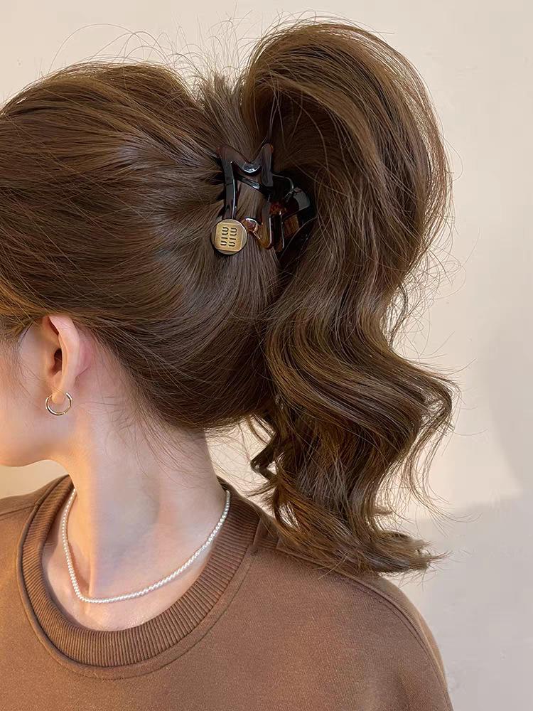 Корейская ретро большая заколка-краб для густых волос - Заколка-краб для волос высокого класса для прически пучок 2025