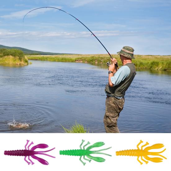 20Pcs/Set 5.2CM/1G Soft Crayfish Lure Realistic Bionic Colorful Lobster Swimbait Artificial Shrimp Bait Freshwater Saltwater Snakehead Bass