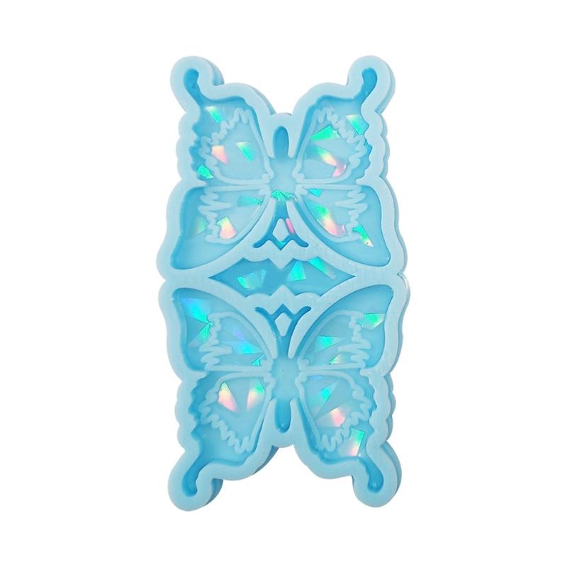 Colorful Holographic Resin Mold Silicone,Butterfly-Resin Mold,Pendant Mold for  Jewelry Making Silicone Keychain Mold