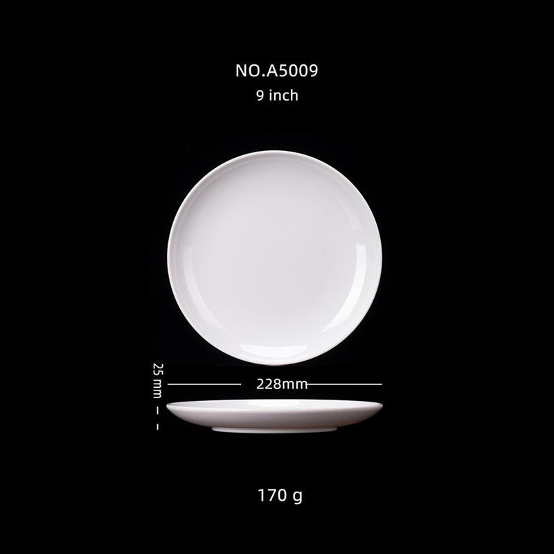 Круглая белая меламиновая обеденная тарелка 8-14 дюймов el Подносы для стейка в западном стиле Десертная Костяной фарфор Посуда Тарелки Пластиковая Имитация Фарфора