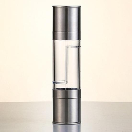Adjustable Double Compartment Pepper Grinder with Large Bottle Mouth Manual Pepper Grinder Seasoning Bottle Kitchen Supplies