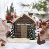 Log Cabin Incense Burner Christmas Style Good Detail Resin House Miniature Colorfast Decorative Rustic Home Fragrance Burner Censer New Year Gift