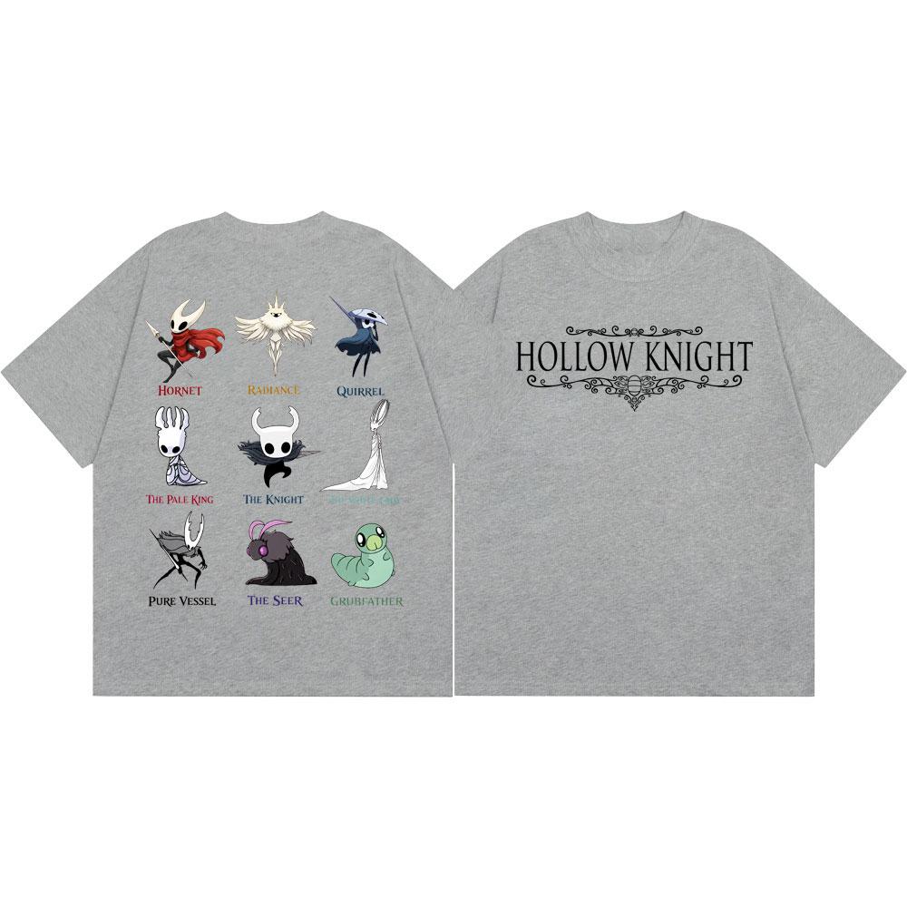 Игра Hollow Knight Мерч Футболки Мужские Женские Уличная Мода Тренд Короткий Рукав Футболка Летняя Повседневная Свободная Хлопковая Футболка