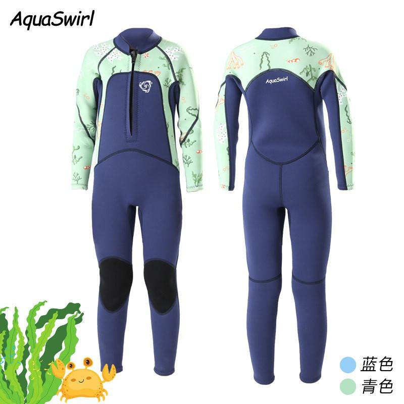 Kids UV Protection Rash Guard Swimsuit Long Sleeve One-Piece Dive Suit Swimming Snorkeling Water Sports