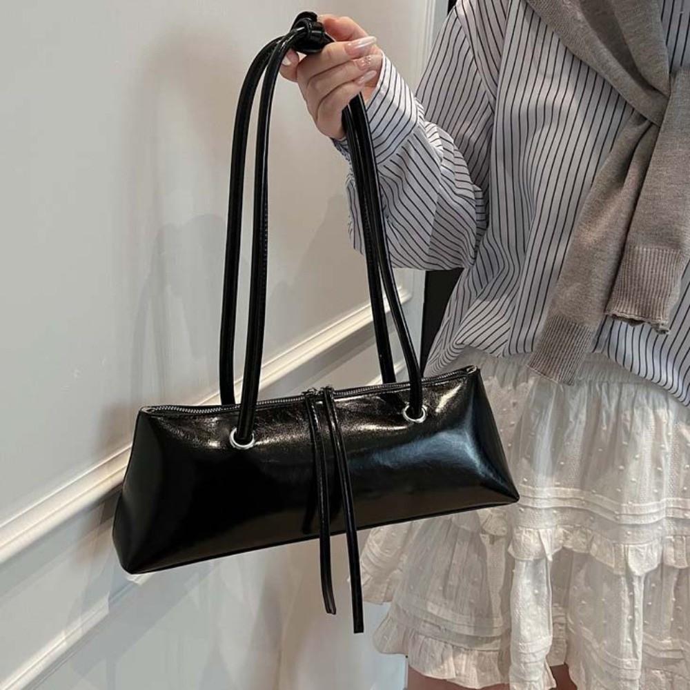 Милая французская сумка-багет однотонная текстурная сумка под мышкой универсальная ПУ сумка через плечо для путешествий