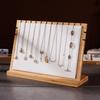 Bamboo Necklace Display Stand Multipurpose Safe Sturdy Exquisite Jewelry Display Stand for Store Home