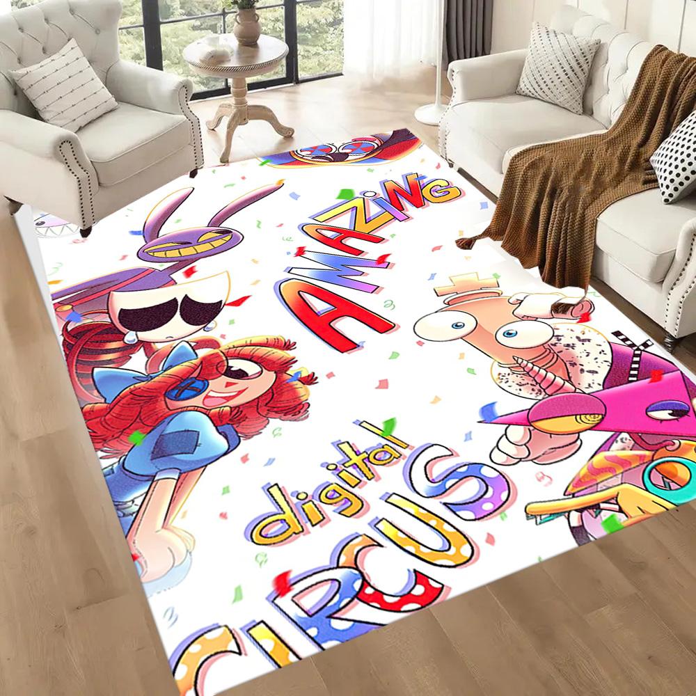 Digital Circus Carpet Design For Game Room Dormitory Outdoor Bedrooms Antislip Rug Decorate Offices Wedding Party Gift