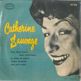 7-дюймовая пластинка CATHERINE SAUVAGE Ten Francs for a Dance Poor Mans NEP5028 EPIC Japanese Pop Б/у