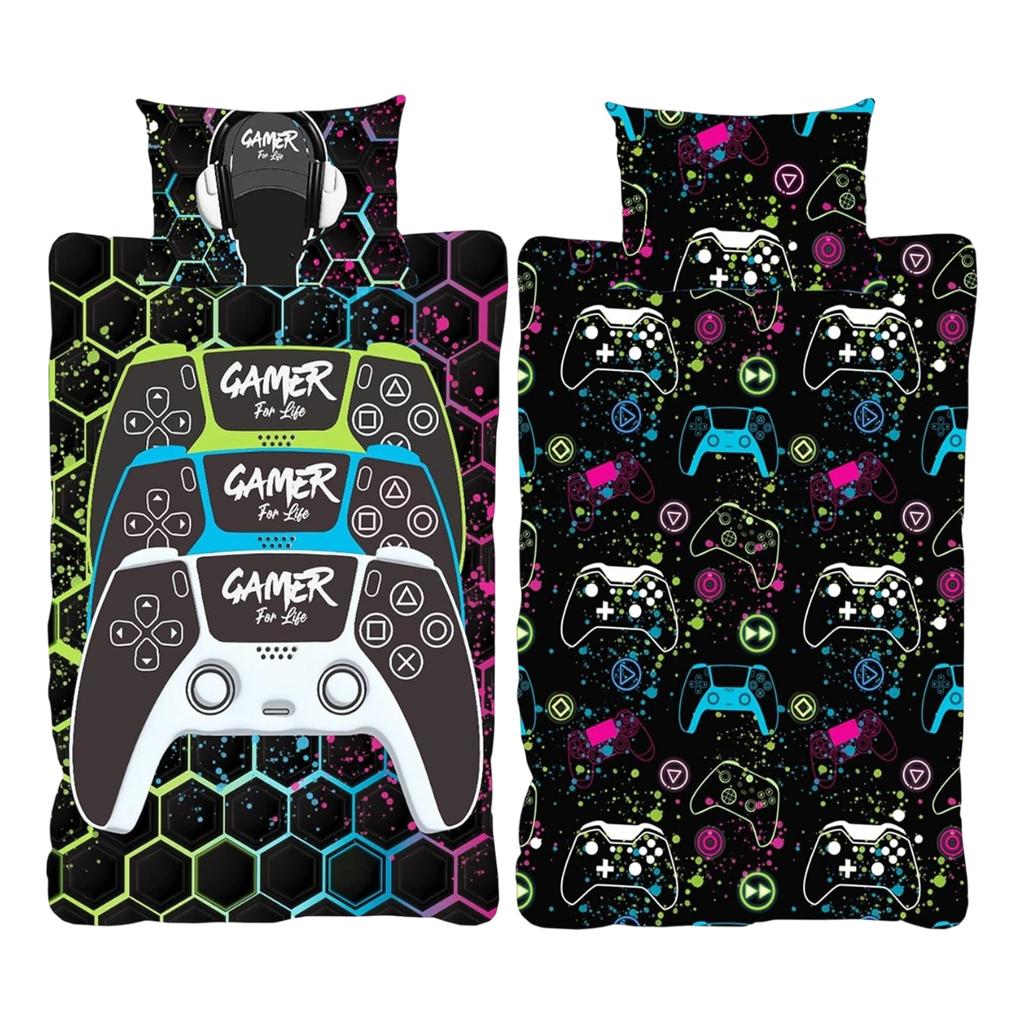 Floso Gamer For Life Graffiti Reversible Duvet Set