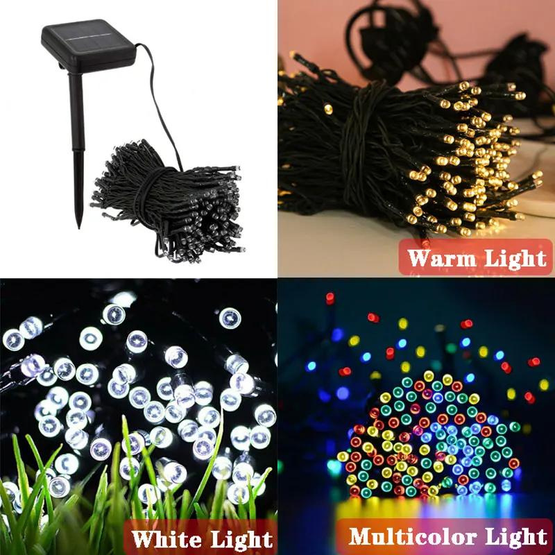 8 режимов Солнечный свет Хрустальный шар Медоносная пчела Светодиодная гирлянда Гирлянды Феи для Рождественской вечеринки Пасхи Наружное украшение