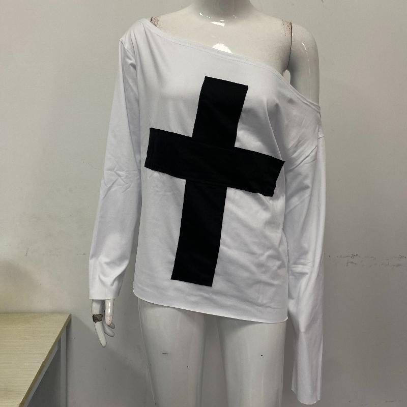 Свободный топ с длинными рукавами Y2K