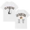 Singer La Pantera New Album Tour Double Sided Print Tee Mens Harajuku Gothic High Quality Tshrit Aesthetic Casual Cotton Tshrits