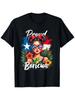 Retro Casual Short-Sleeved T-Shirt with a Round Neck And Printed Pattern Suitable for Daily Commuting And Outdoor Activities Machine Washable