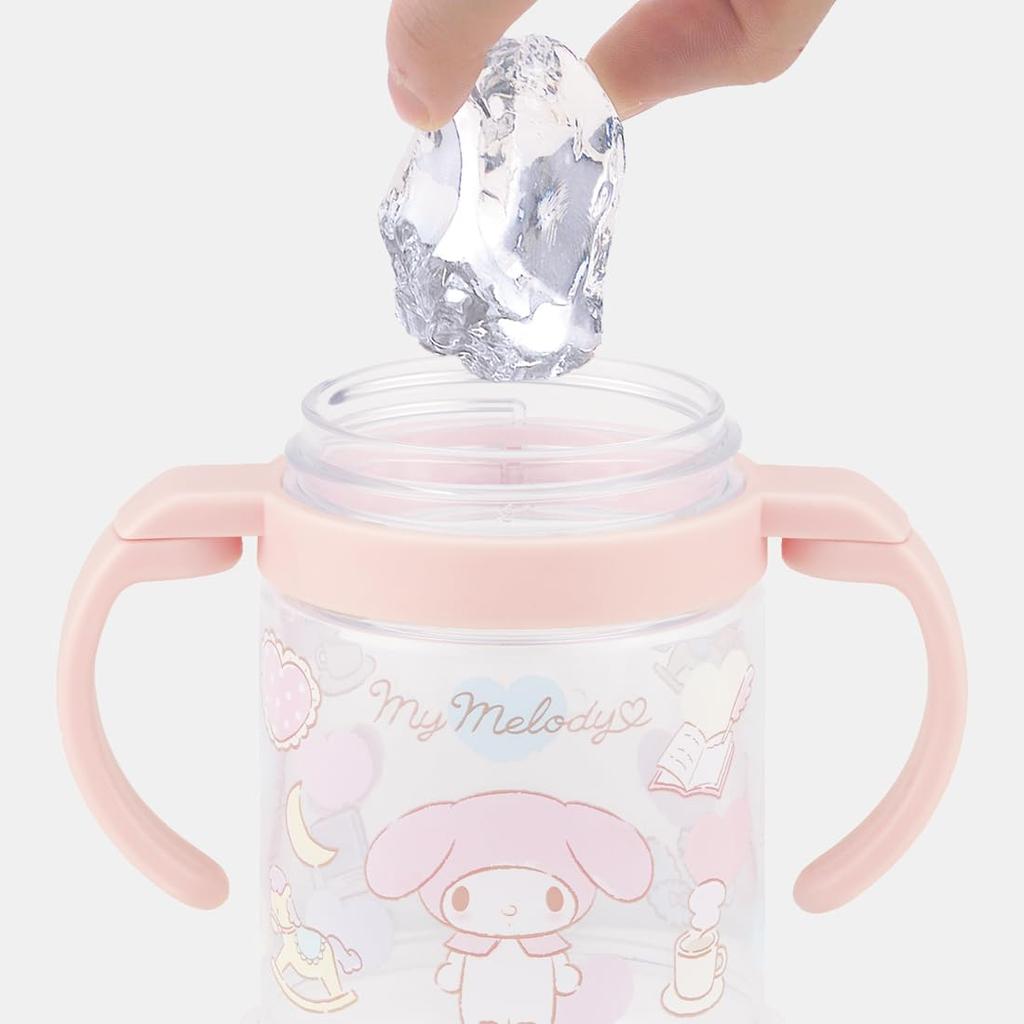 Skater Baby Double Handle Straw Foldable My Sanrio KSHW1N Mug, 260ml, Handle, Melody, Design,