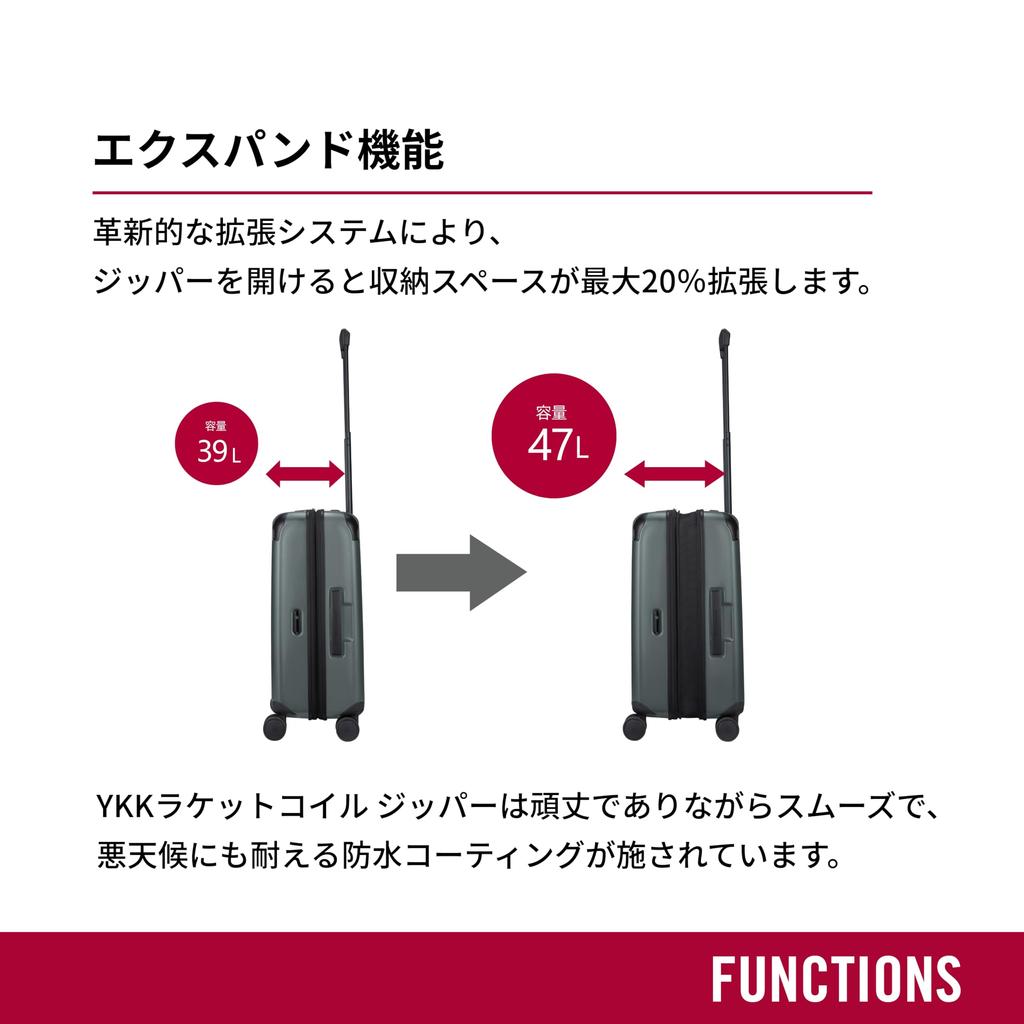 Spectra Expandable Global Suitcase That Can Be Expanded Up To for Business Overseas Carry Expanded TSA Double 8 Storm 653154 [Victorinox] 3.0 Carry-On