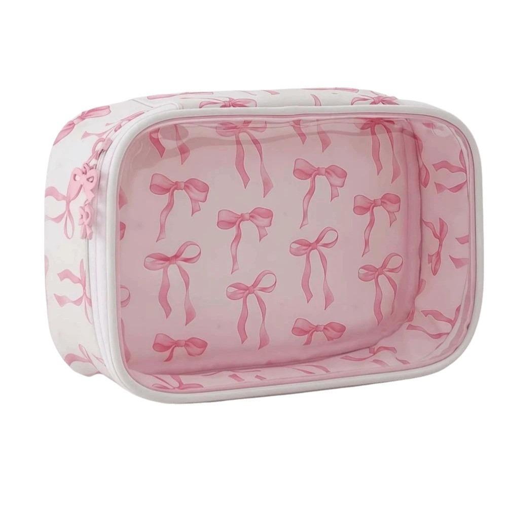 Clutch Pouch Clear PVC Handbag PU Leather Swimming Small Bag Transparent Makeup Bag Daily