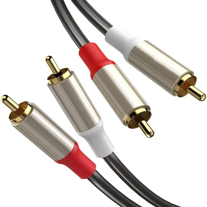 Длина 1-5 м Стереокабель 2RCA Папа-Папа Шнур-переходник 2RCA на 2RCA для Домашнего Кинотеатра и Звуковых Систем