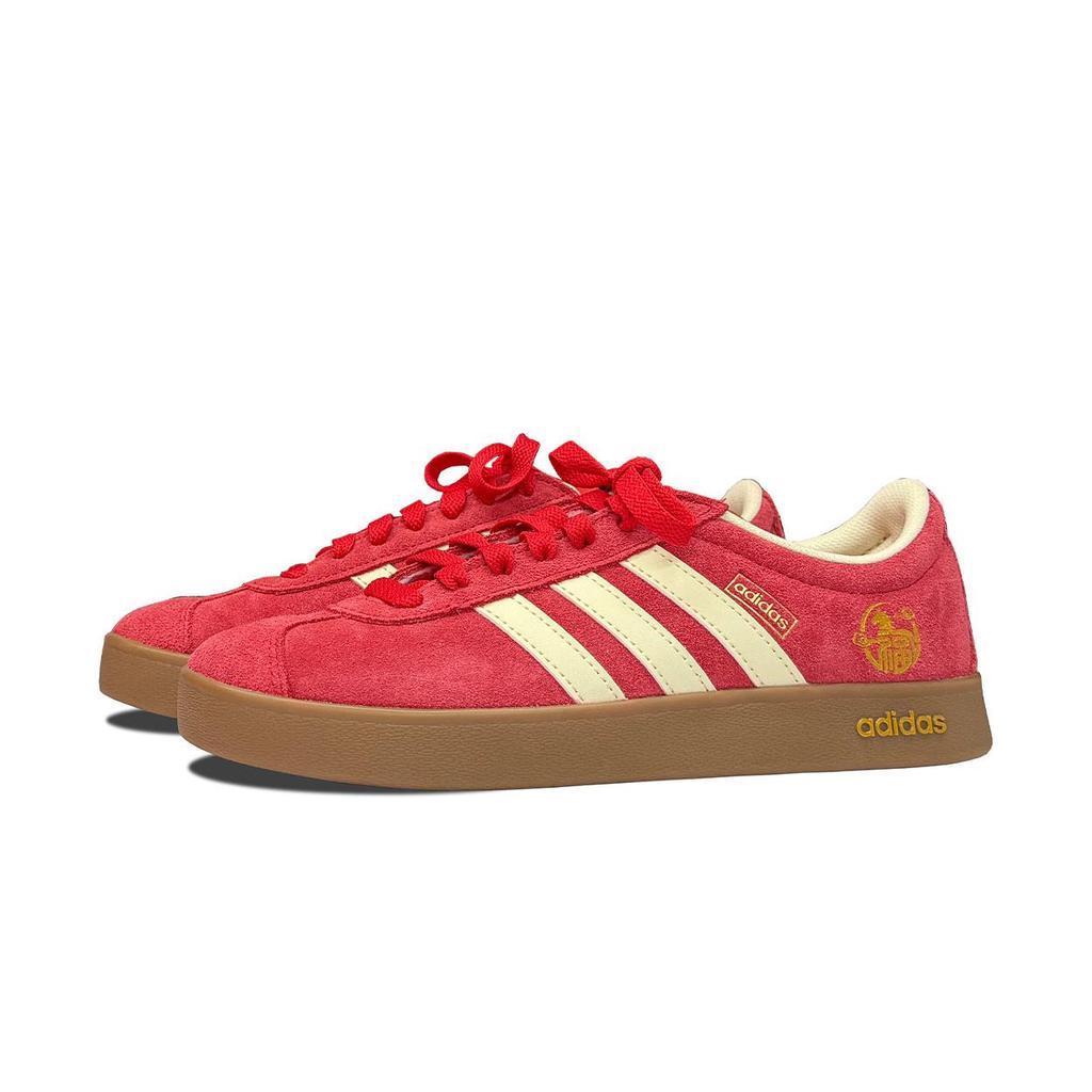 Adidas Vl Court Classic Blessing Arrives Cushioning Slip Resistant Low top Skateboard Shoes Unisex Red KK3774(team1860- )