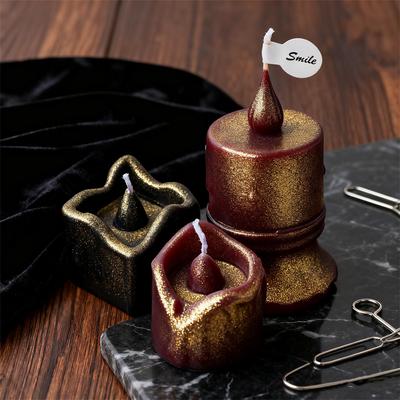 3D Плачущее Пламя Силиконовая Форма для Свечей Сделай Сам Ручная Работа Креативная Свеча Силиконовая Форма Гипсовая Форма для Мыла Домашний Декор для Стола