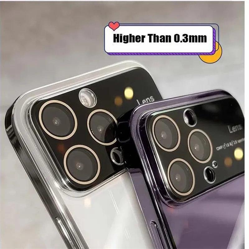 Концептуальный чехол для телефона iPhone 15 с большим окном для iPhone 12 13 14 Pro Max 14Plus, прозрачный чехол из ТПУ с покрытием из ТПУ, стекло с большим окном