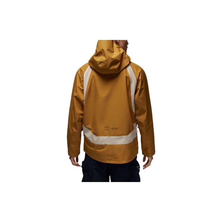 Jordan 23 Engineered Patchwork Letter Print Hooded Loose Jacket Men Outwear Sauce-Yellow DQ8057-712