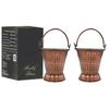 Steel Copper Hammered Design Antique Dark Tone Bucket, Serveware & Tableware for Home, Hotel & Restaurants, Volume-300 ML