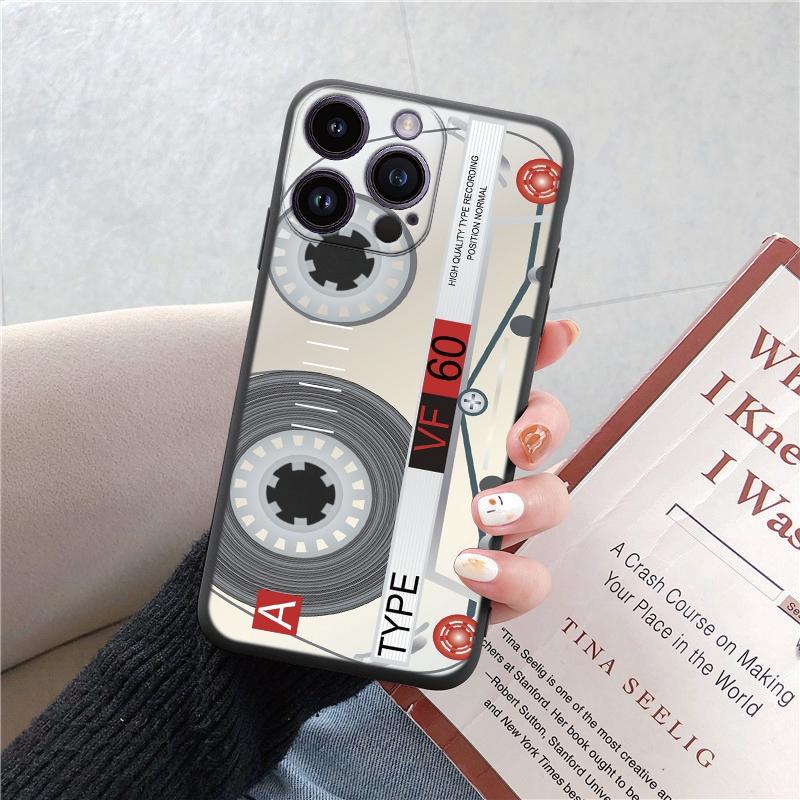 Чехлы для телефонов для iPhone 15 Pro 6 14 XS 13 Max XR 12 Mini 7 Plus X SE 8 11 Забавный ретро-телефон с камерой и рисунком Мягкий противоударный бампер из ТПУ