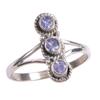 Natural Tanzanite Gemstone 925 Solid Sterling Silver Jewelry Ring Size 9 O8N50