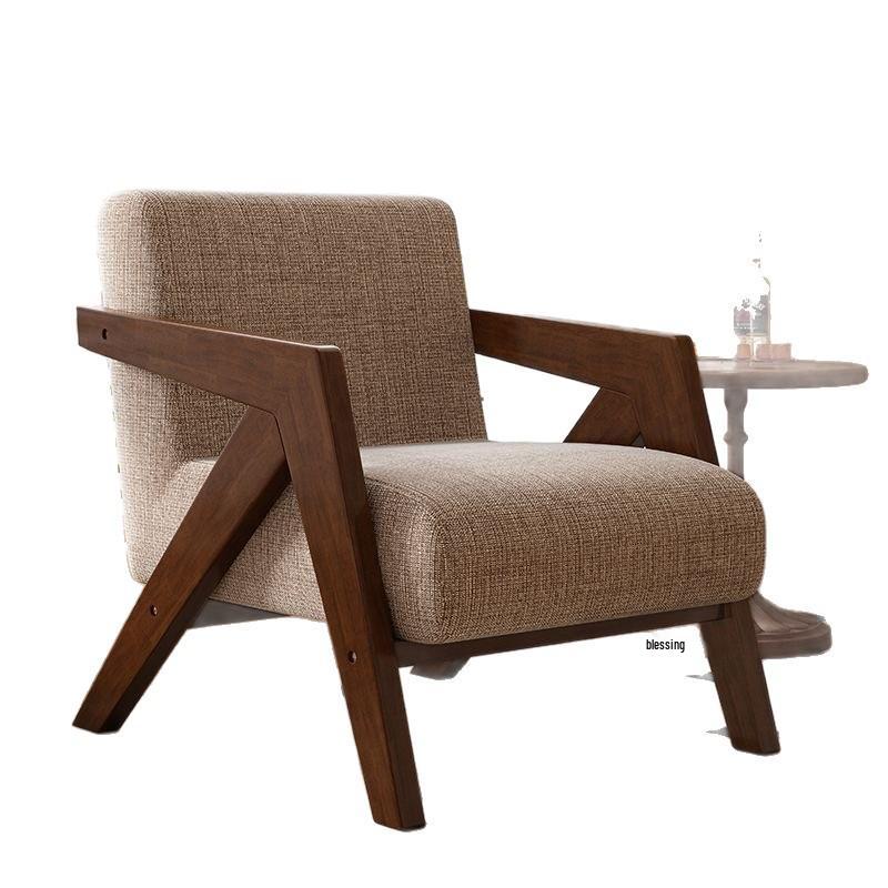 Iron Richard Retro Designer Sofa Chair - Casual Single Seat for Living Room, Balcony, or Cafe