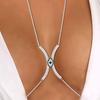 Rhinestone Chest Support Body Chain Demon Eye Breast Chain Vintage Bra Chest Chain  Girls