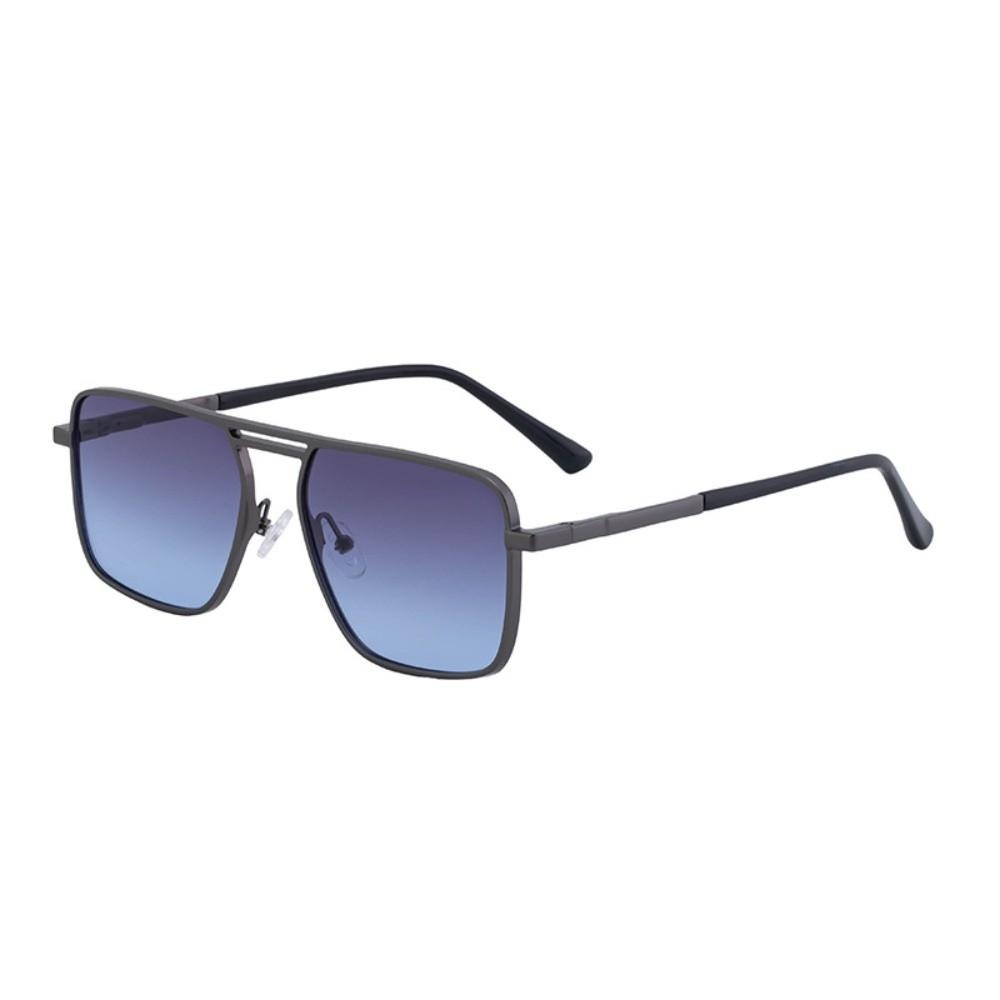 Punk Double Beam Sun Glasses Big Frame Men Eyewear Personalized Square Sunglasses Unisex