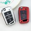 Для VW Volkswagen Golf 7 MK7 Tiguan MK2 для SEAT Ateca Leon FR 2 Ibiza для Skoda Octavia A7 ТПУ чехол для ключей автомобиля чехол-брелок