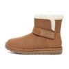Classic Novelty Cow Suede Casual Embossed Strap Snow Boots Women Snow Boots Chestnut 1137073-CHE