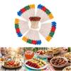 Pack of 400 Assorted Color Disposable Wooden Toothpicks Perfect for Cocktails Appetizers and Party Decorations