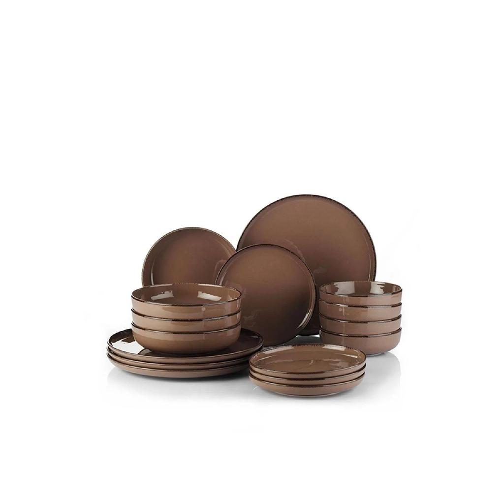 Современный обеденный набор на 6 персон, 18 предметов, серый