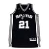 Adidas X NBA Collaboration Spurs Duncan 21 Logo Comfortable Pullover Basketball Jersey Unisex Jersey Black 7912A-304-K9169