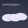 20 шт. круглых NFC-меток NTAG215, пустые карты, водонепроницаемый чип 25 мм