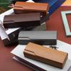 Portable Reading Glasses Case Imitation Wood Grain Sunglasses Container Retro Myopia Glasses Case