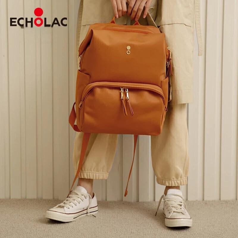 Echolac Backpack for Women, Travel Bag, Casual Laptop Bag, Versatile Bag, Lake Green