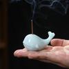 Mini Ceramic Incense Holder, Whale Shape Incense Stick Holder, Cute Incense Burner, Multi-purpose Ornament for Bedroom Yoga Room Tea House