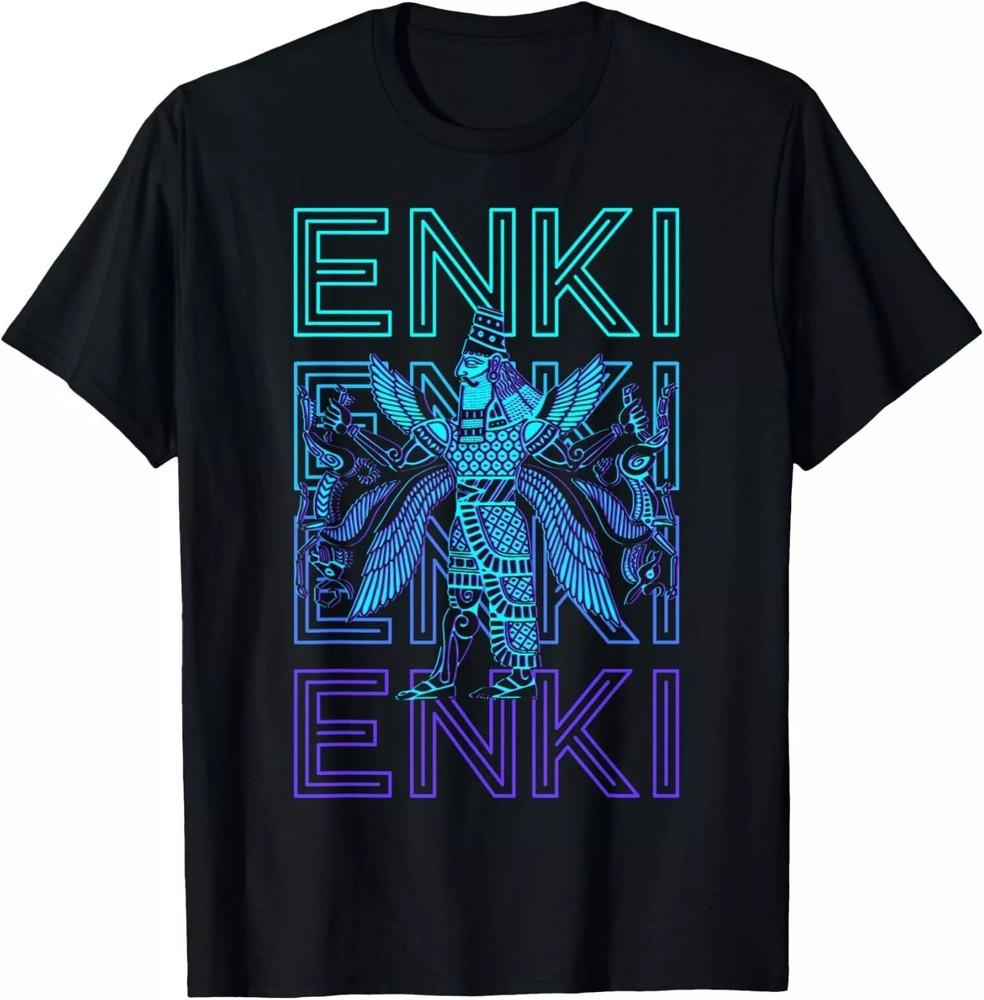 2025/New Limited Enki Ancient God Sumerian Mythology Ancient Deity Retro T-Shirt Unisex T-Shirt
