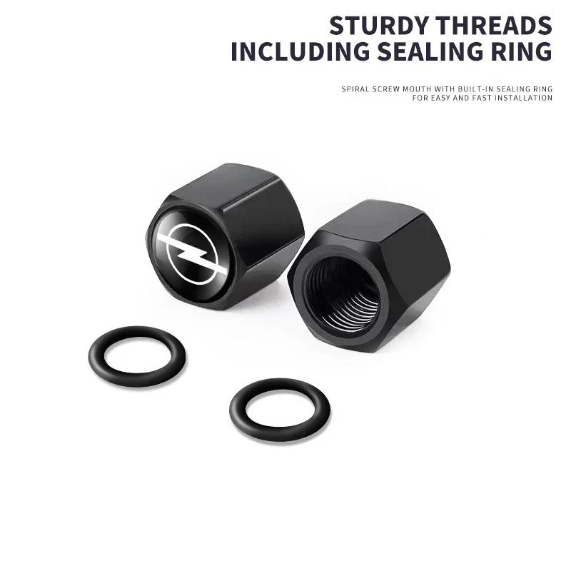 Car Accessories Metal Wheel Tire Valve Caps With Wrench Keychain For Opel Astra Insignia Corsa Zafira Meriva Mokka Vivaro Vectra pqr077
