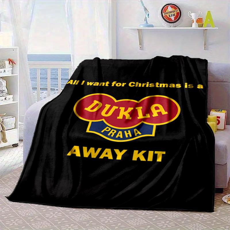 Dukla Prague Football Team Portable Blanket/Soft Blanket Bedding Blanket Suitable for Travel Camping Living Rooms Offices Sofas Fan Gifts