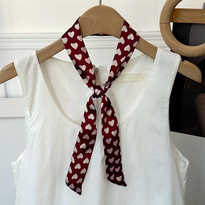 Long Silk Scarf, High-end Neck Scarf, New Multi-functional Silk Scarf, Bag Wrapping, Headscarf, Headband, Tied Hair Belt.